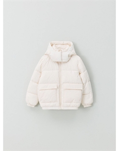 Короткая дутая куртка с капюшоном для девочек Sela