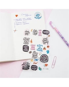 Наклейки ПВХ Be cool, 10x21 см, 31 наклейка Meshu