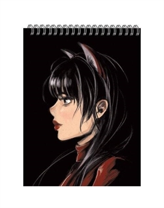 Блокнот Обаятельная и мрачная, А6, 60л, гребень, 60 г/м2, клетка Listoff