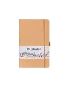 Блокнот для зарисовок, 140г/кв.м, 13 х 21 см, 80 листов, твердая обложка, капучино Sketchmarker