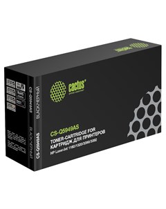 Картридж лазерный Cactus CS-Q5949AS (Q5949A), черный, 2500 страниц, совместимый для LaserJet 3390 / 3392 / 1160 / 1320tn