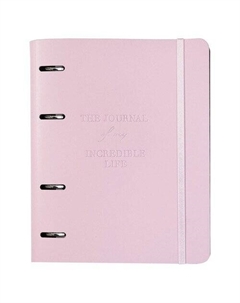 Тетрадь общая Journal, 175х212 мм, 120л, клетка, кольцевой механизм, розовый Infolio study