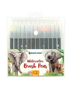 Маркеры акварельные DV-13148-12, 12 цветов Darvish