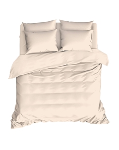 Комплект постельного белья 1,5-спальный полисатин Capresa biscuit с простыней 150х215 см Melissa
