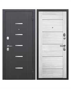 Дверь входная Гарда 7,5СМ правая антик серебро - астана милки 960х2050 мм Ferroni