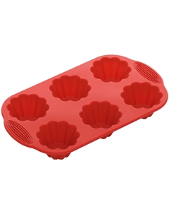 Форма для кексов Mila силиконовая 6 ячеек 29х17,5х3,7 см Nadoba