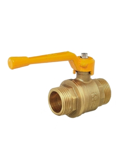 Кран шаровой газовый 1/2 НР(ш) х 1/2 НР(ш) ручка (.А12.0.15.40) Баз