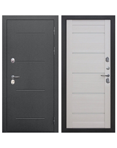 Дверь входная с терморазрывом Isoterma правая антик серебро - лиственница бежевая 860х2050 мм Ferroni