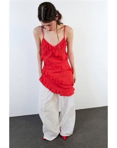 Платье-комбинация мини вискозное с воланами Befree