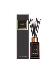 Диффузор ароматический, черная ваниль / HOME PERFUME STICKS PREMIUM Vanilla Black 85 мл Areon