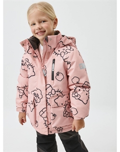 Демисезонная куртка из технологичной мембраны с принтом Hello Kitty для девочек Sela