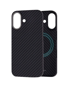 Чехол для Apple iPhone 16 Plus Kondijan Carbon MagSafe Matte черный