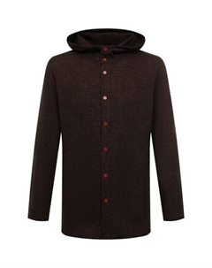 Рубашка из шерсти и шелка Kiton