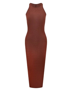 Платье из вискозы и шелка Rick owens