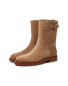 Замшевые полусапоги Santoni