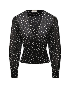 Шелковая блузка Saint laurent