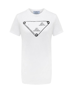 Хлопковая футболка Prada