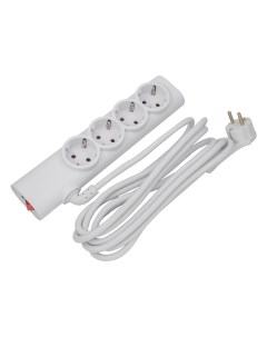 Сетевой фильтр S 4x3 ZDV, 4-розетки, 3 м, белый (00-00000041) Старт