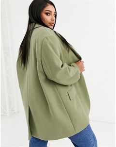 Пальто шалфейного цвета в винтажном стиле ASOS DESIGN Curve Asos curve