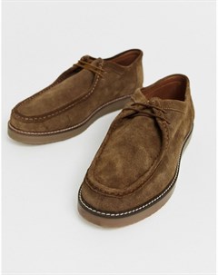 Светло коричневые туфли на шнуровке Topman