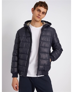 Тёплая стёганая куртка-бомбер с капюшоном Zolla