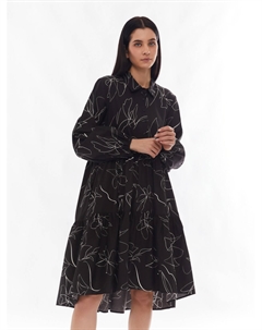 Ярусное платье-рубашка с длинным рукавом Zolla