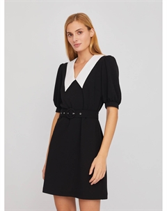 Платье длины мини с акцентным воротником и объёмным рукавом Zolla