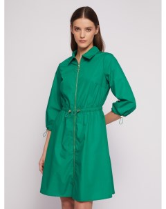 Платье-рубашка на молнии с кулиской Zolla