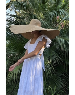 Сарафан с крылышками с вышивкой ришелье белого цвета Darsi.studio