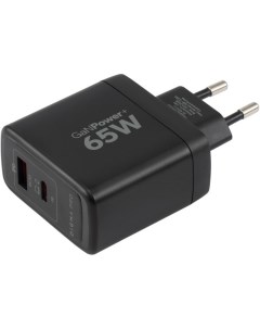 Зарядное устройство сетевое Digma Pro DPW6A 65W 3.25A+3A (PD+QC) USB-C/USB-A универсальное черный