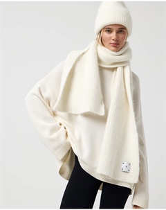 Шарф с шерстью ангоры молочного цвета 2mood