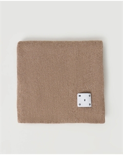 Шарф с шерстью енота бежевого цвета 2mood