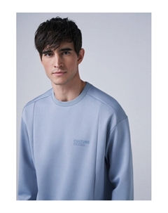 Свитшот с текстовым принтом, Голубой Ostin