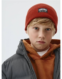 Шапка из смесовой шерсти с патчем детская Sela