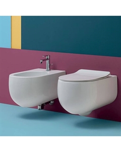 Биде подвесное Flo 312301 белое матовое Kerasan