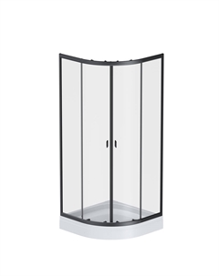 Душевой уголок X-Joy 80х80 W88G-205-080BT64 стекло прозрачное, профиль черный матовый Am.pm.