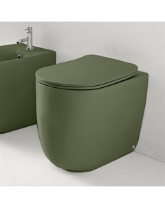 Унитаз приставной Nolita 531811 безободковый, Verde muschio Kerasan