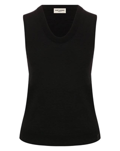 Топ из лиоцелла и шерсти Saint laurent