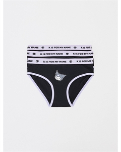 Набор из 3 трусов-слипов с принтом Kuromi для девочек Sela