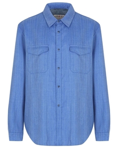 Рубашка из шерсти и шелка Castangia