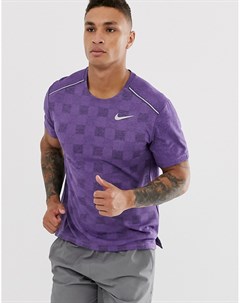 Фиолетовая футболка с жаккардовым принтом Nike Miler Nike running