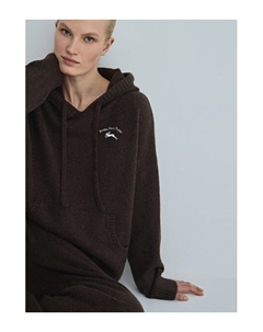 Худи с вышивкой, Коричневый Ostin