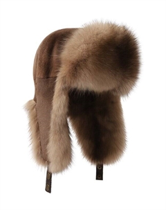 Шапка-ушанка из меха норки и соболя Victoria kusenkova