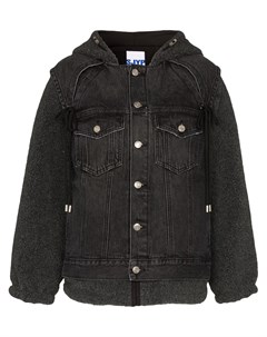 Sjyp джинсовая куртка с капюшоном xs черный Sjyp