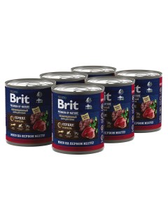 Premium by Nature консервы для собак (паштет) (Сердце и печень, 850 г. упаковка 6 шт) Brit*