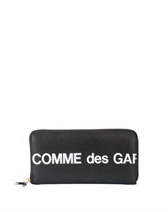 Comme des garcons play кошелек с круговой молнией и логотипом один размер черный Comme des garcons play