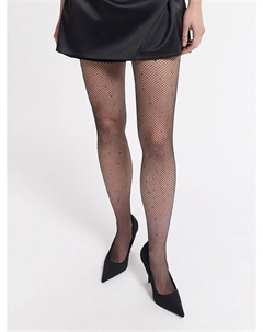 Колготки в сетку со стразами Love republic