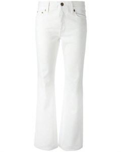 Saint laurent укороченные расклешенные джинсы 28 белый Saint laurent