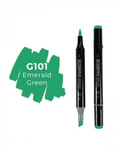 Маркер двухсторонний на спиртовой основе Brush Цвет Зеленый изумрудный Sketchmarker