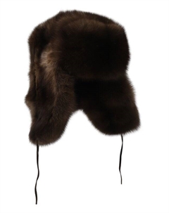 Шапка-ушанка из меха соболя Furland